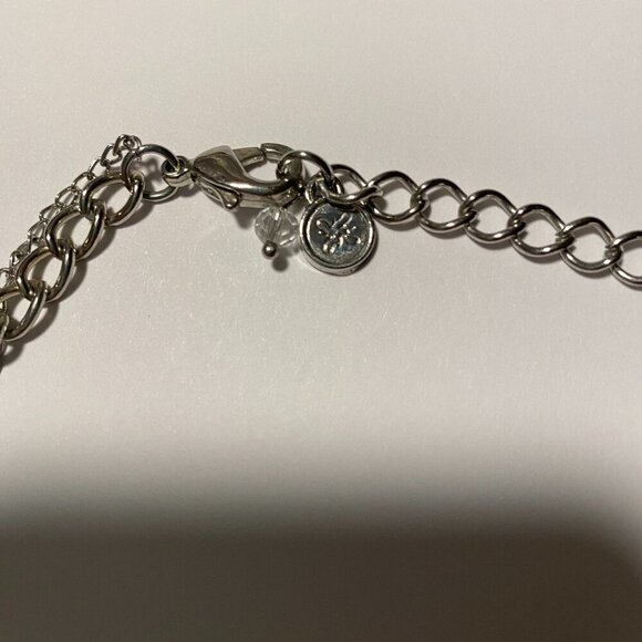 Orange/Silver Statement Necklace - Picture 4 of 6